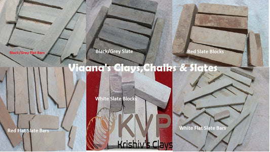 Sample Pack : Slate Blocks and Slate Bars (Total Weight --> 1.8 KG(1800 GM)